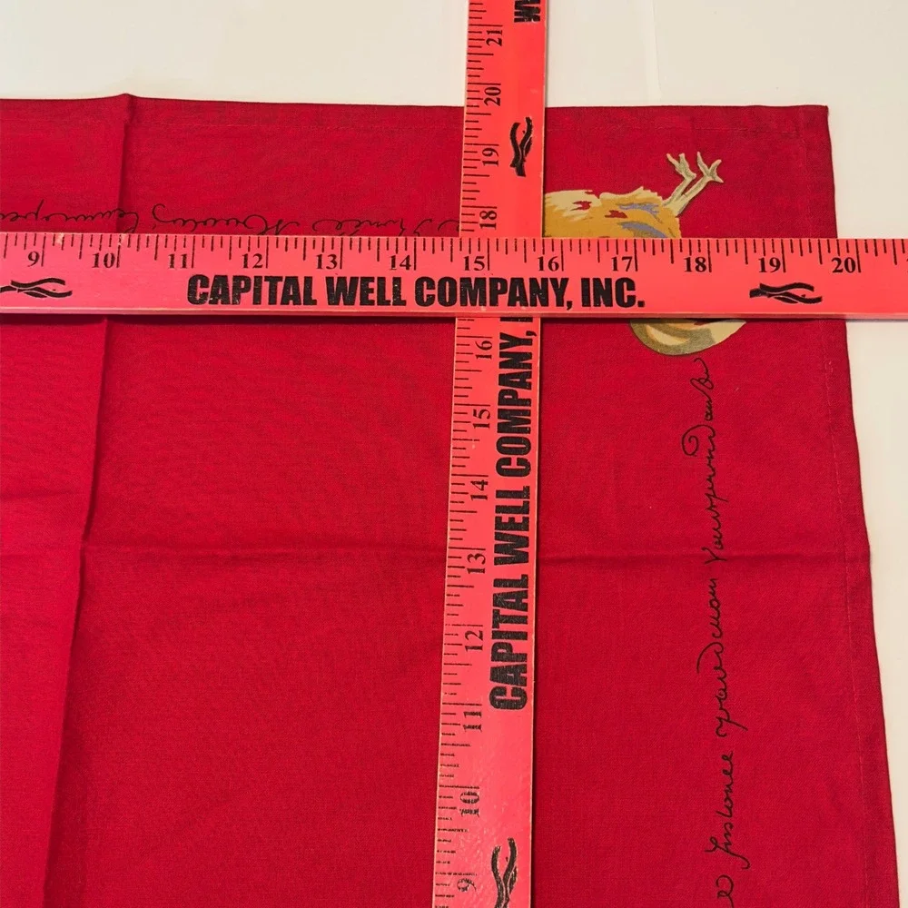 Williams Sonoma Red Rooster French Country Cotton Napkins Set of 4 Square 20